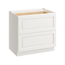 Boyel Living - 36 Inch 2 Drawer Kitchen Base Cabinet with Soft-Close Slides - Glacier White
