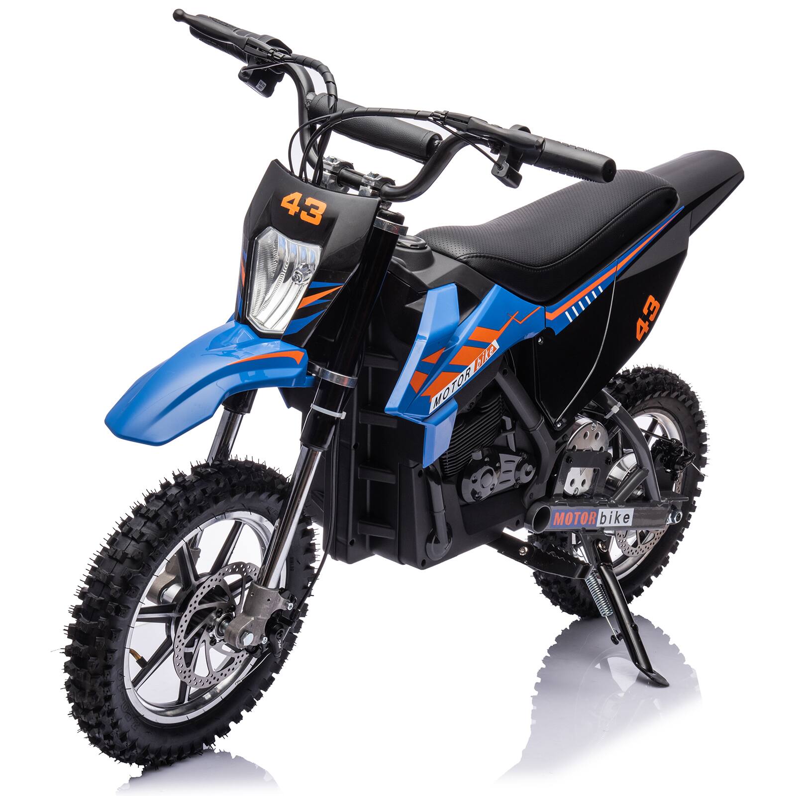 GARVEE - 36V Electric Dirt Bike for Teens, 15.5MPH w/500W Brushed Motor, Suspension, Disc Brake & LED Headlight - Blue 500W Brushed
