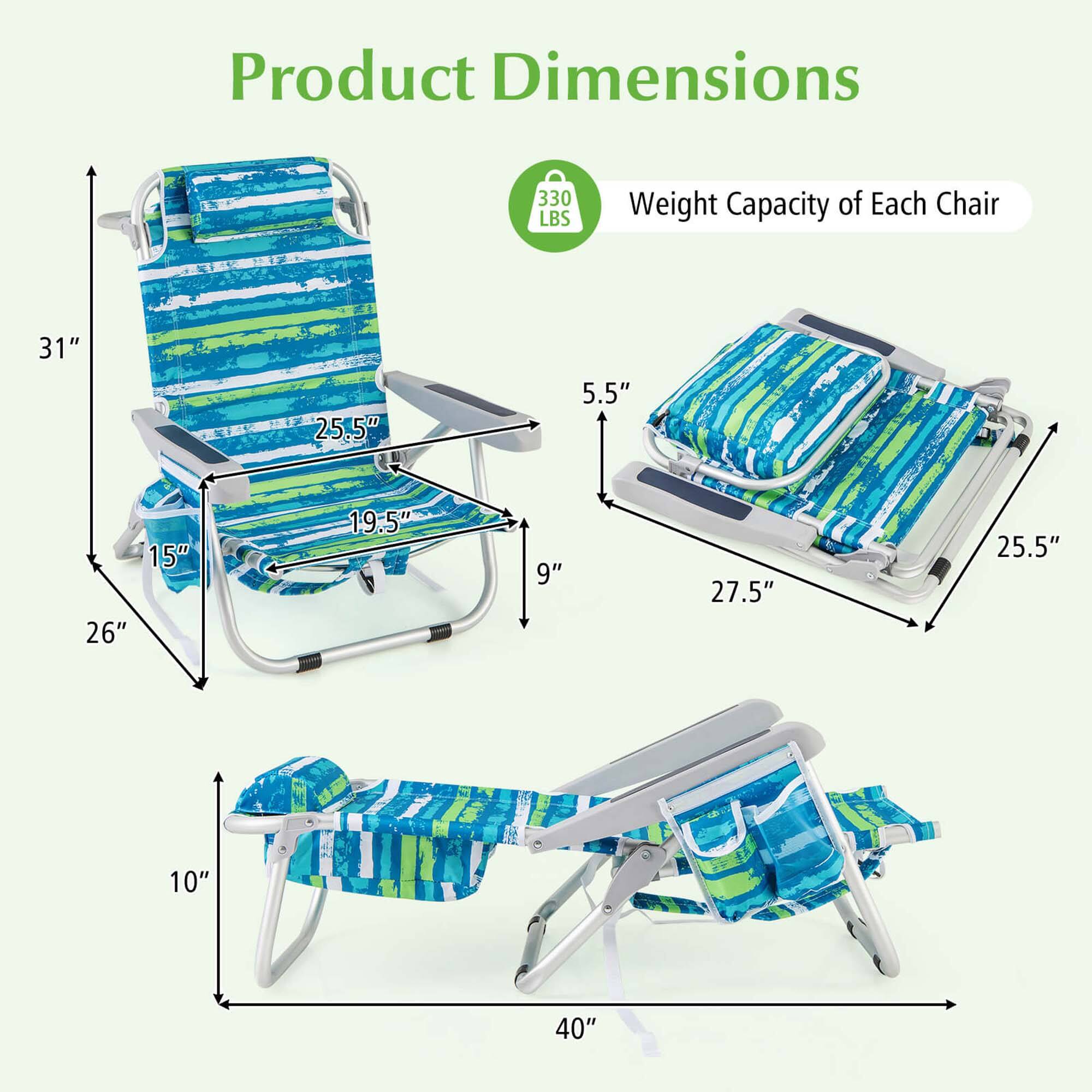 Product Dimensions

330 LBS
Weight Capacity of Each Chair

31"
25.5"
5.5"
15"
26"
19.5"
9"
27.5"
25.5"
10"
40"