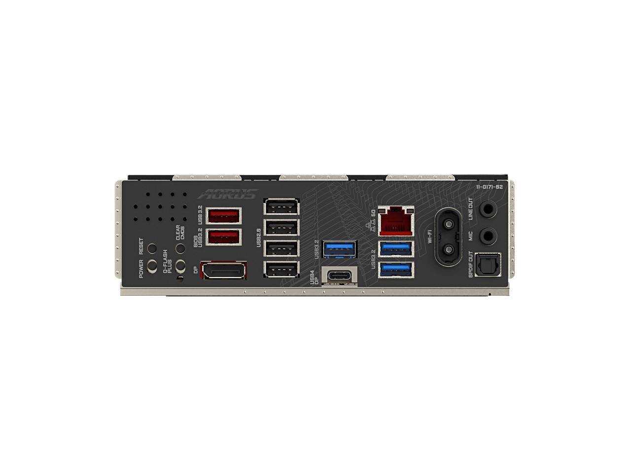 RESET POWER Q-FLASH PLUS SORIS 3.2 US83 D CLEAR CMCN USB3.2 US2.5 BOS da 0 EBSO USB4 DP 50 RO S.EBEU WI-FI 11-0171-82 LINEOUT MIC OUT SPOIF