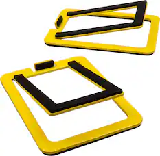 Front. Audioengine - DS1M Desktop Stands - YELLOW.