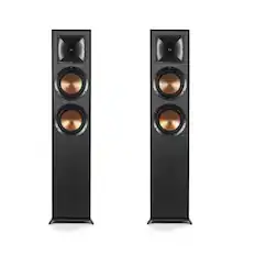Front. Klipsch - Klipsch Reference R-625FA Floorstanding Speaker, Black, Pair.