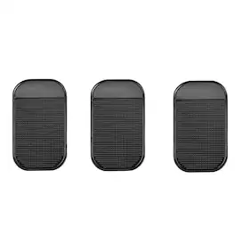 Stock Preferred - 3Pcs Car Magic Anti-Slip Dashboard Sticky Pad Non-Slip Mat Phone & GPS Holder - Black