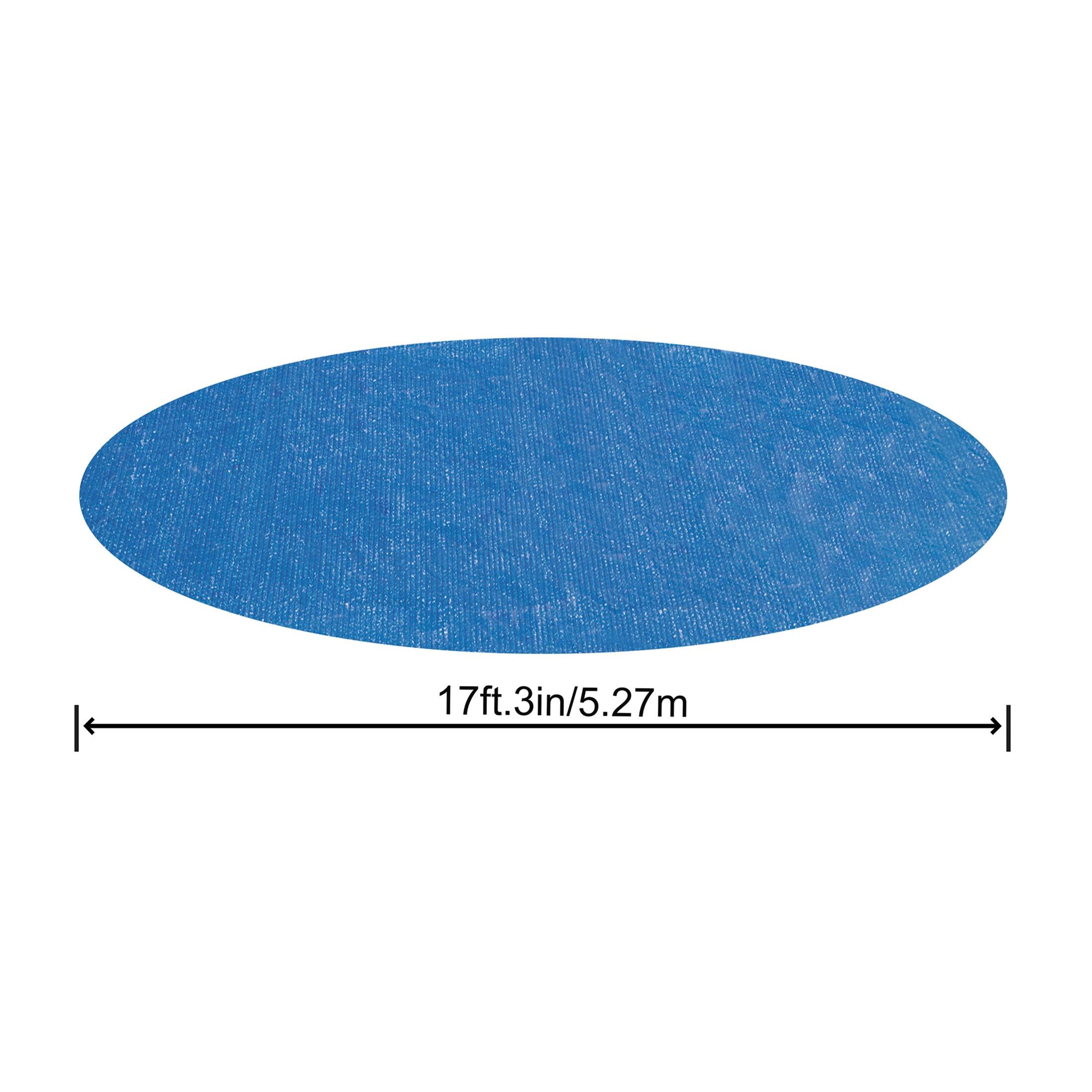 Alt View 1. Bestway - Bestway Flowclear 18' Round Solar Pool Cover for Above Ground Pools (Cover Only) - Blue.