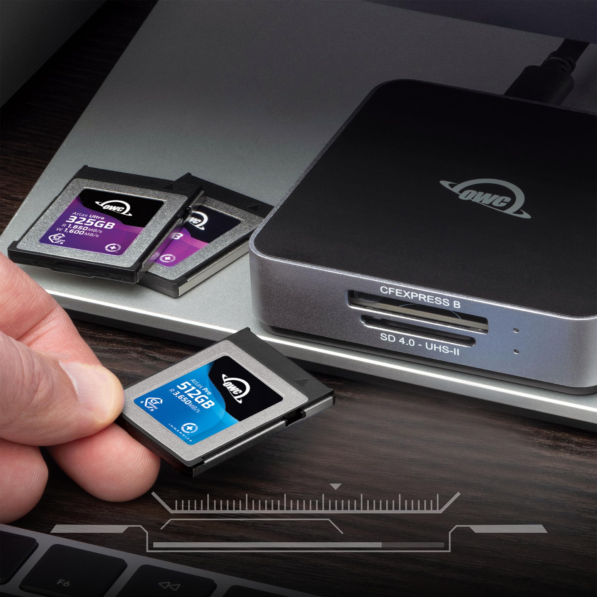 Alt View 5. OWC - OWC 512GB Atlas Pro High-Performance CFexpress 4.0 Type B Memory Card, Professional Grade.