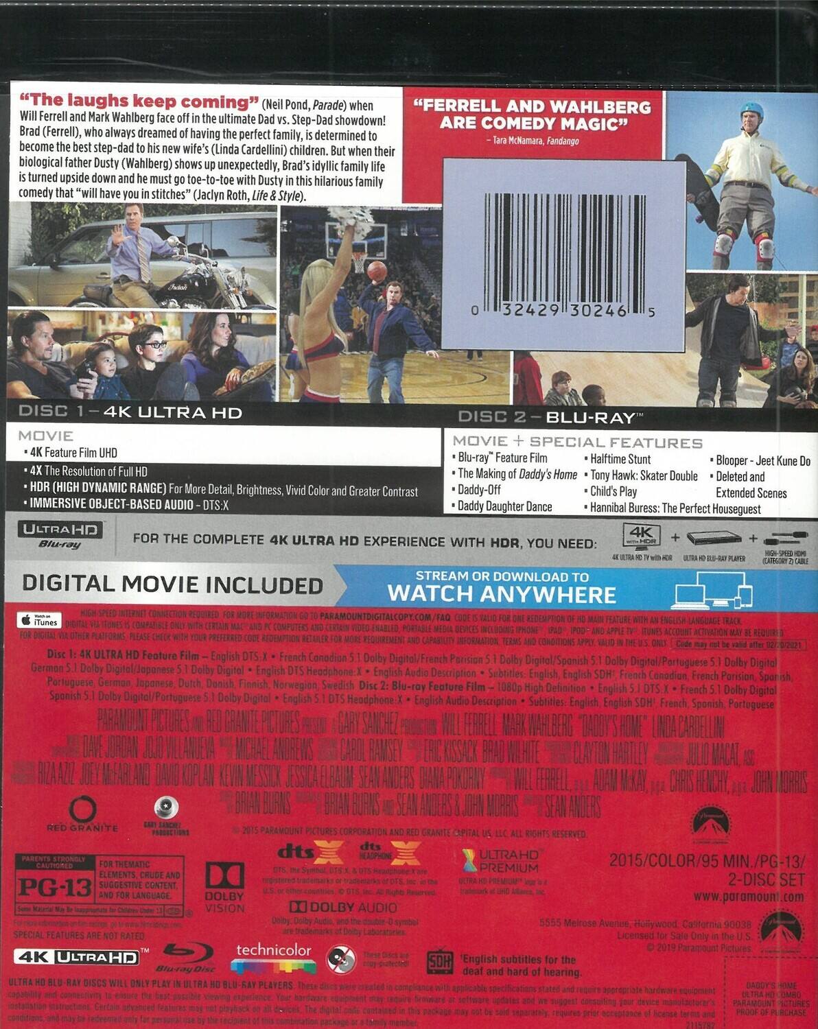 Alt View 1. Daddy's Home   - 4K Blu-Ray.