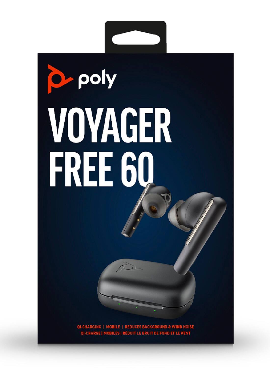 Poly Voyager Free 60 True Wireless Earbuds with Active Noise Canceling Black Voyager Free 60