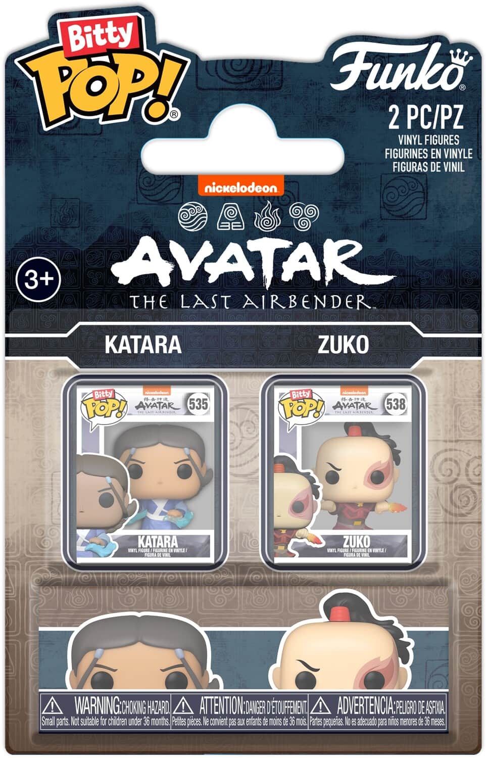 Funko Bitty POP!: Avatar: The Last Airbender 2-Pack - Katara & Zuko - COLLECTABLES - Multicolor