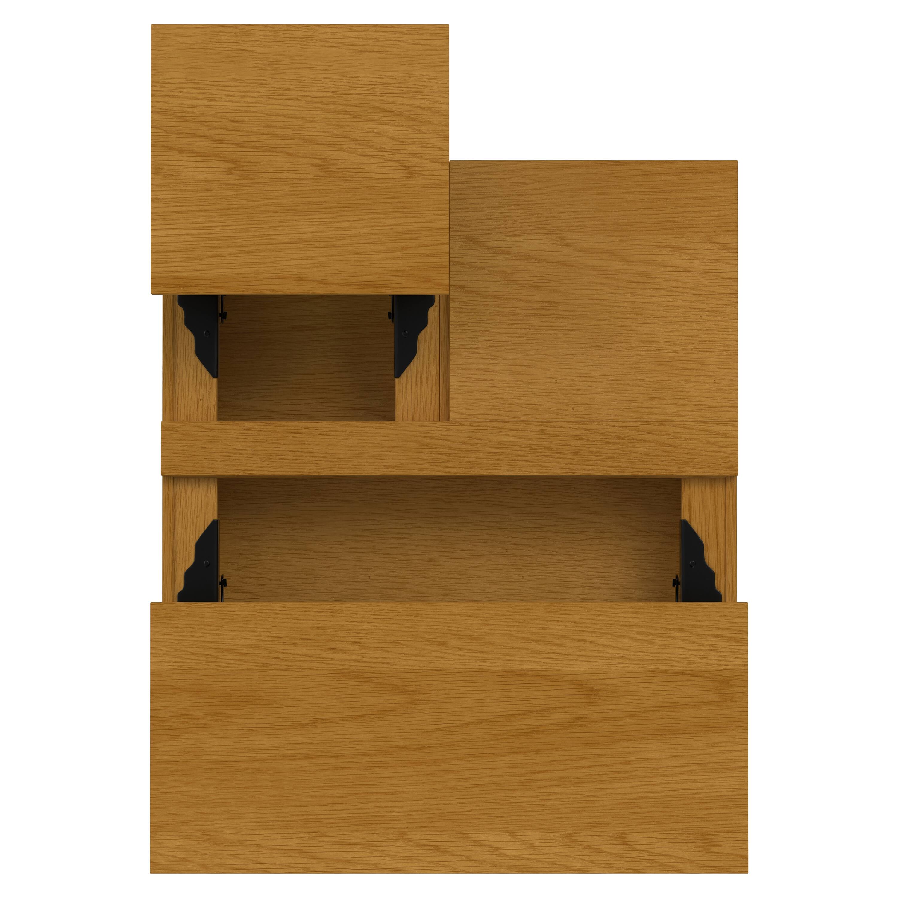 Alt View 7. Simpli Home - Hunter 32 inch Wide Solid Wood Lift Top Square Coffee Table in Oak - Oak.