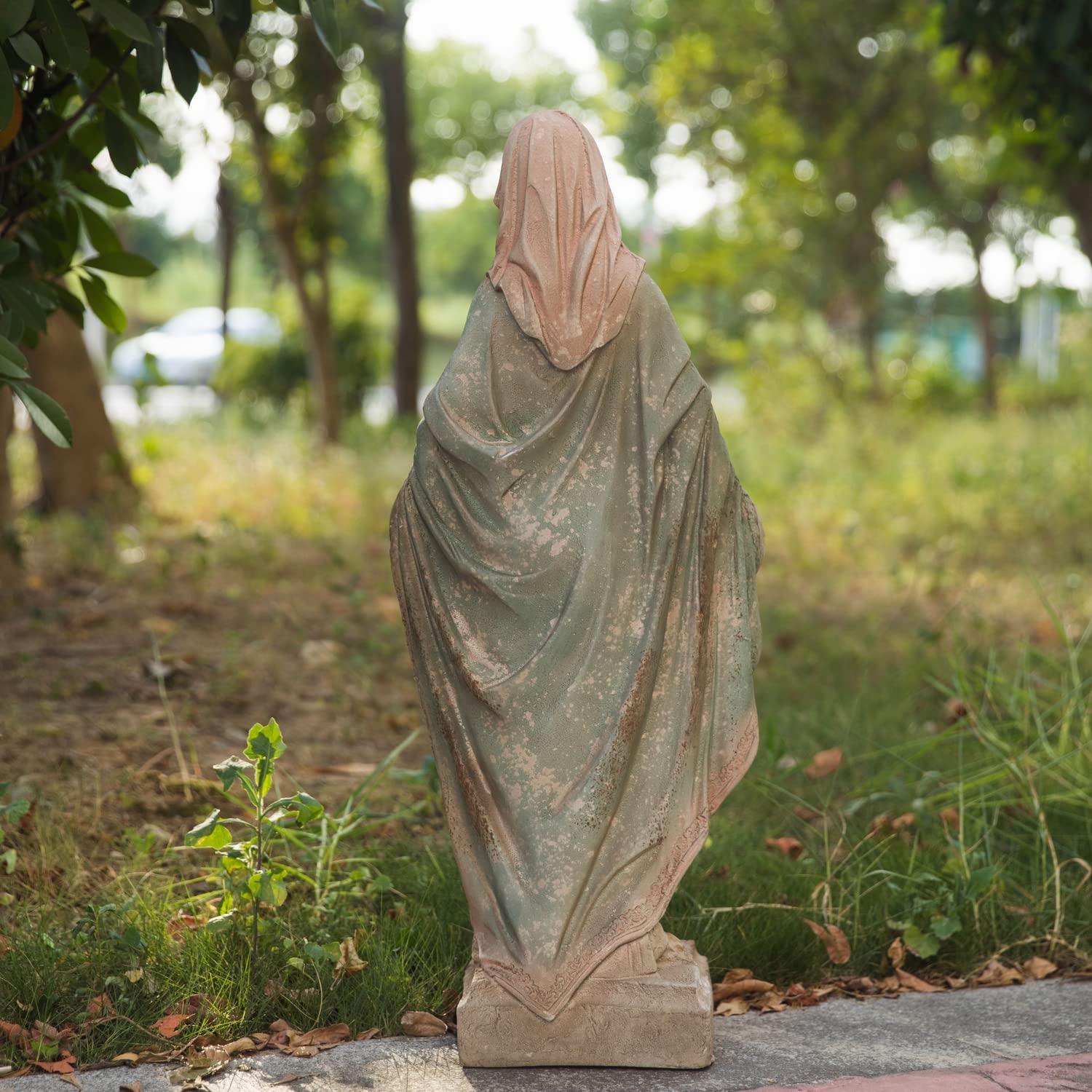 Alt View 3. Refined Abode Design - Virgin Mary Garden Statue Outdoor H31 Blessed Saint Mother Of God Large Holy Madonna Religious Sculpture Yard.