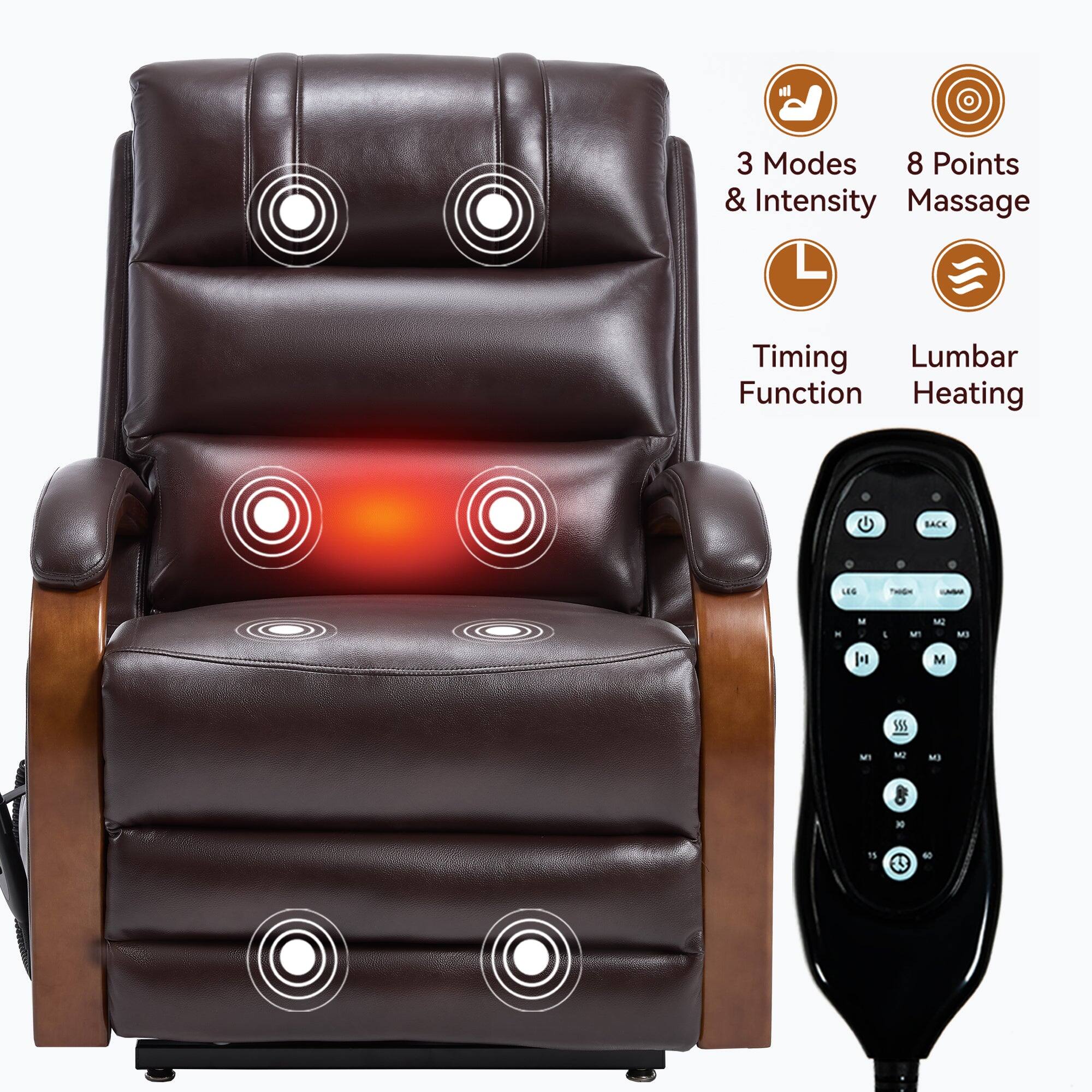 3 Modes & Intensity  
8 Points Massage  
Timing Function  
Lumbar Heating