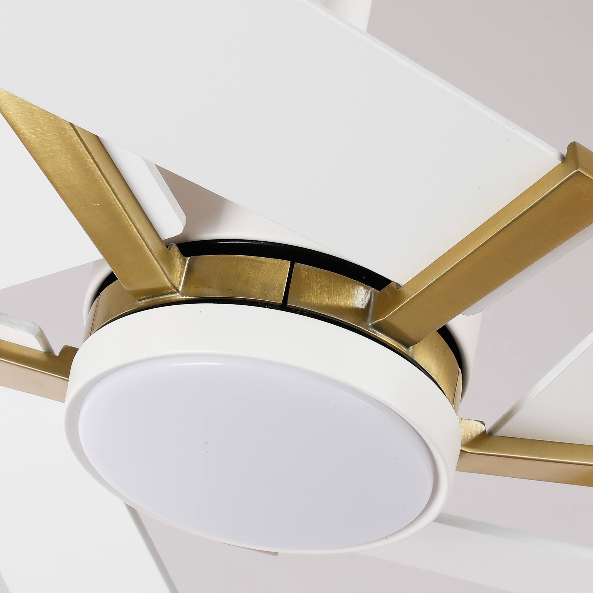 Alt View 9. Parrot Uncle - 60" Modern White LED Ceiling Fan with Remote Control and Reversible Blades - White.