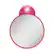 Angle. Zadro - LED Lighted Compact Mirror with 10X Magnification and Suction Cups for Easy Mounting - Pink.