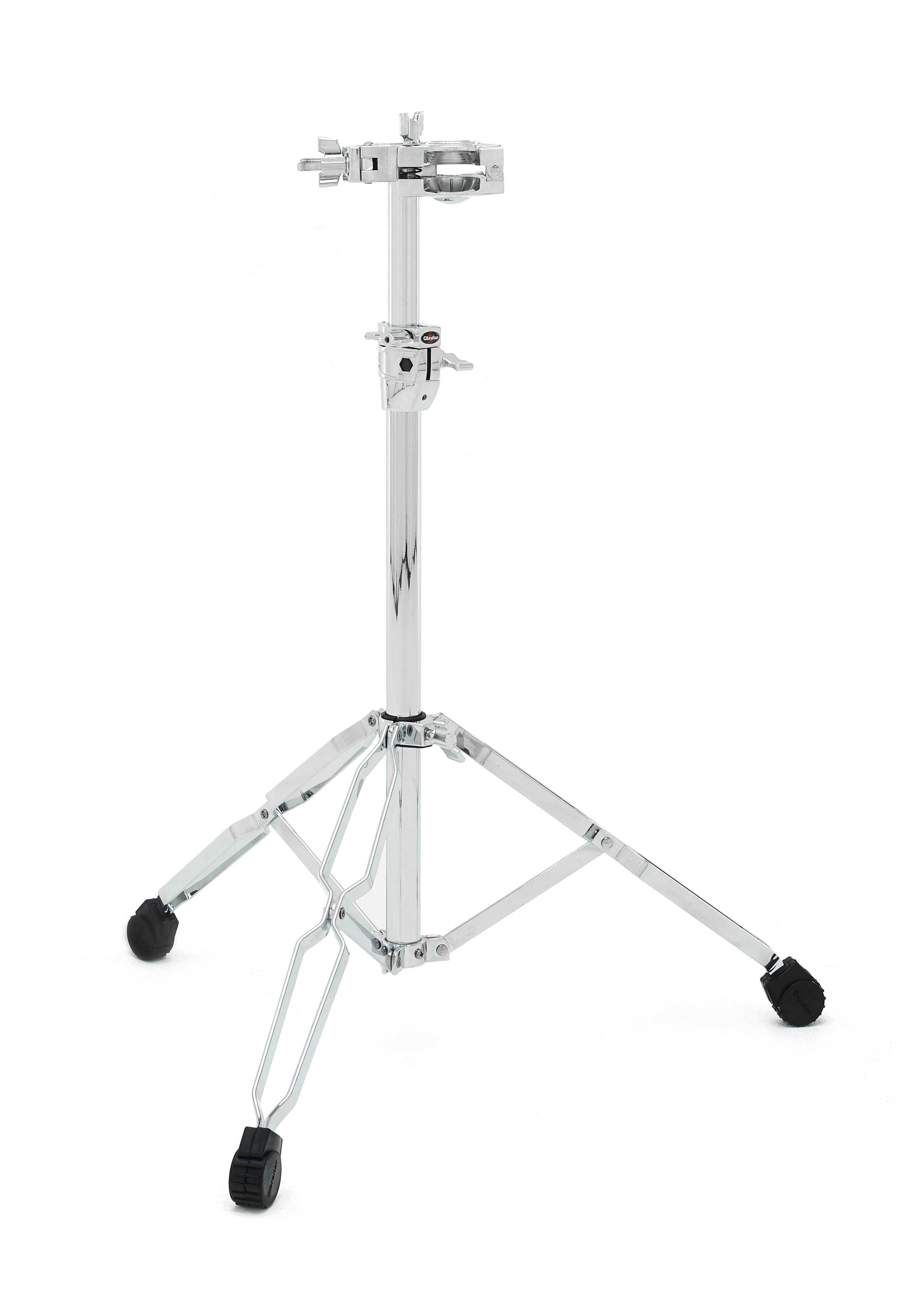 Front. Gibraltar Hardware - 6700 Series Heavy Duty Double Braced Dual Tom Stand, Sturdy Adjustable Hardware with Memory Lock.