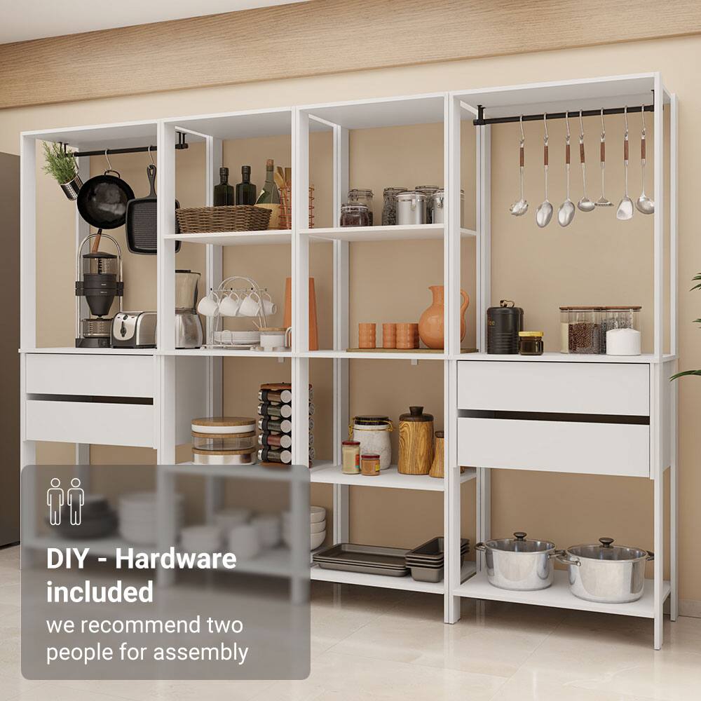 DIY - Hardware included  
we recommend two people for assembly