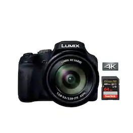 Panasonic - LUMIX FZ80D Point and Shoot Digital Camera with 64GB Extreme Pro SD Card bundle