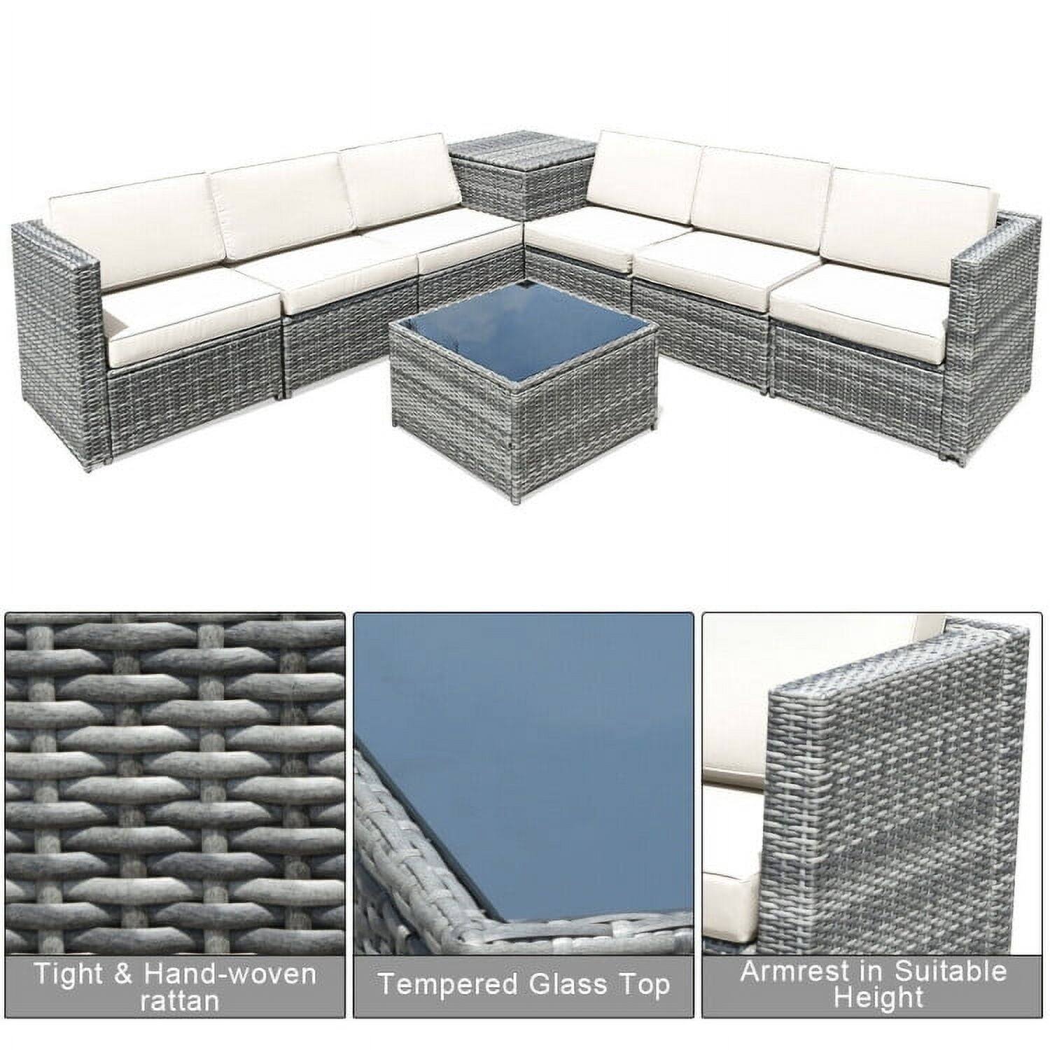 Tight & Hand-woven Rattan  
Tempered Glass Top  
Armrest in Suitable Height