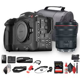 Canon - EOS C70 Cinema Camera (4507C015) + 128GB Card + Case + More: Base Bundle (International Version)