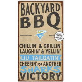 Jardine - LIU Sharks 11'' x 20'' Indoor/Outdoor BBQ Sign - Brown