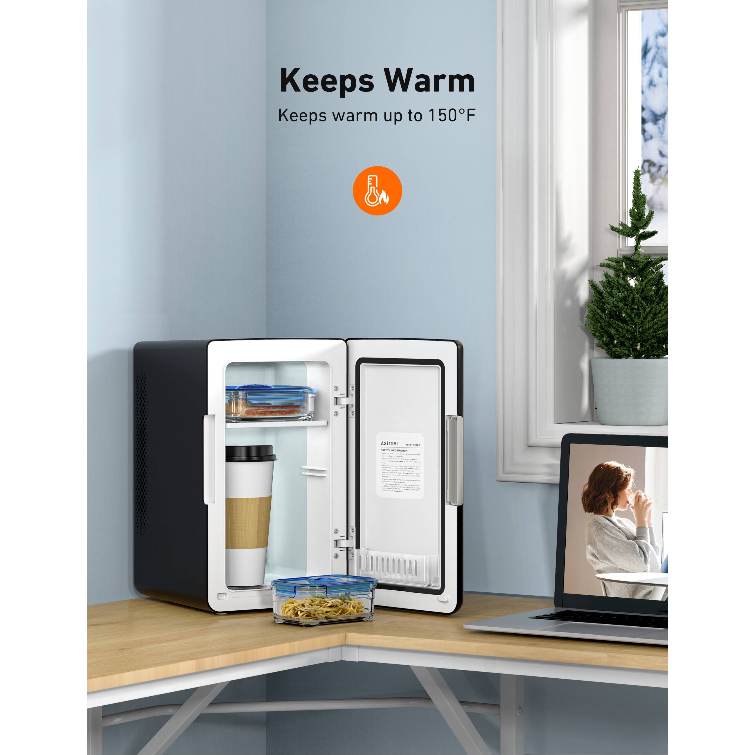 Keeps Warm  
Keeps warm up to 150°F