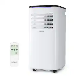 Coby - 7,100 BTU SACC/CEC Portable Air Conditioner, 450 Sq. Ft., 10,000 BTU ASHRAE 128 - White