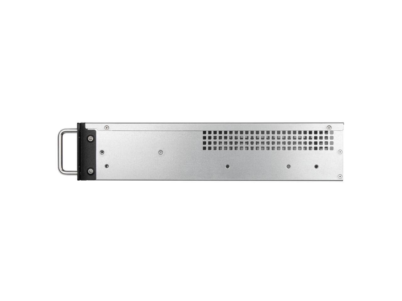 Alt View 2. SilverStone - Silverstone RM23-502-MINI 2U Dual 5.25" Drive Bay Micro-ATX Rackmount Server Chassis w/ USB 3.1 - Silver.