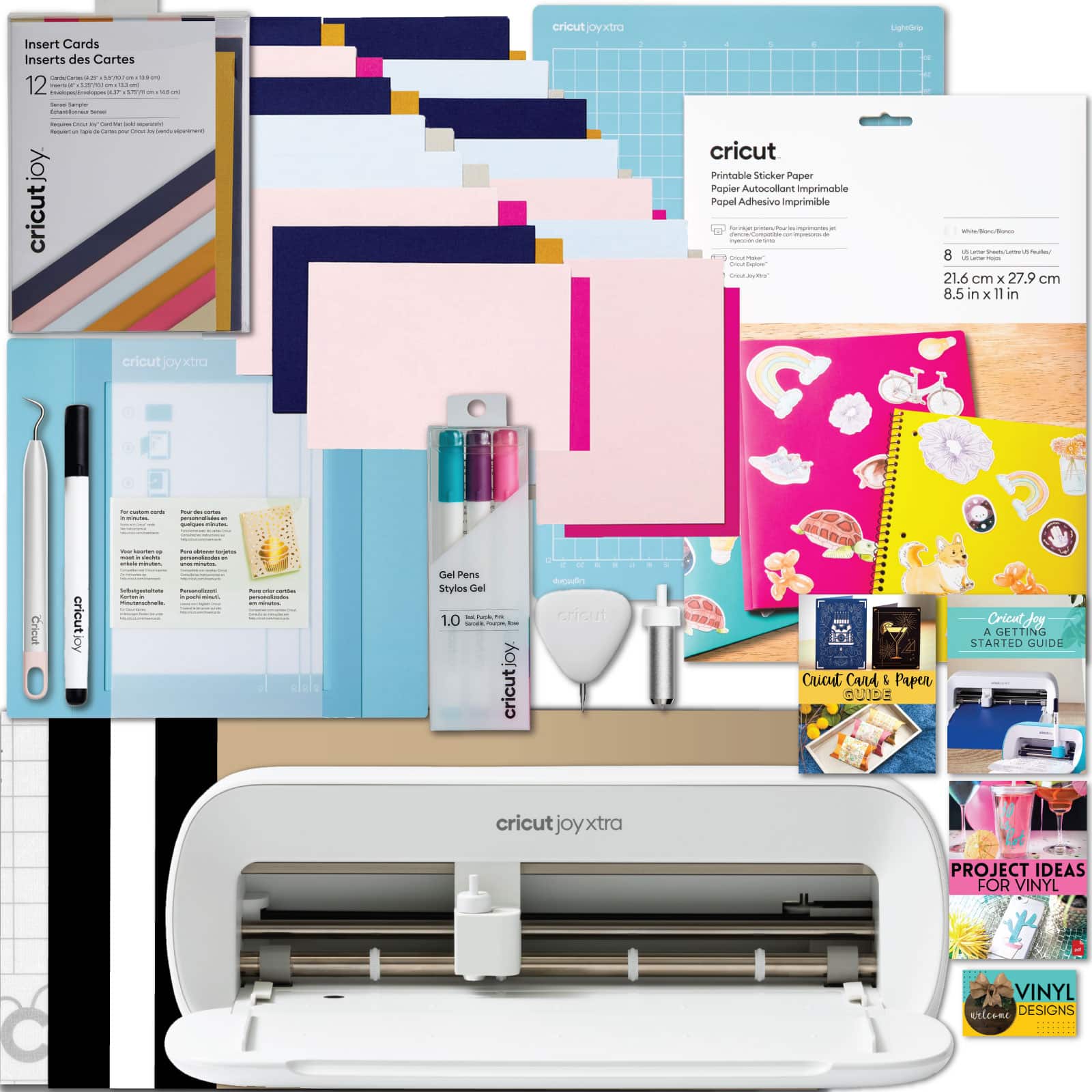 Cricut - Joy Xtra with Printable Sticker Paper and Cards Bundle