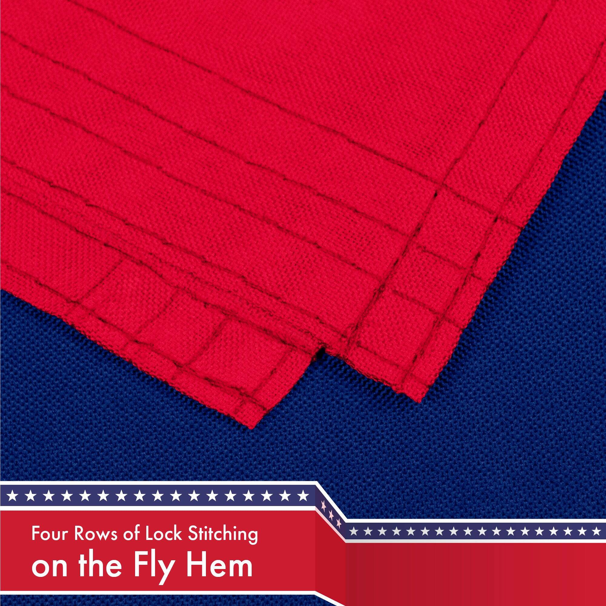 Four Rows of Lock Stitching on the Fly Hem