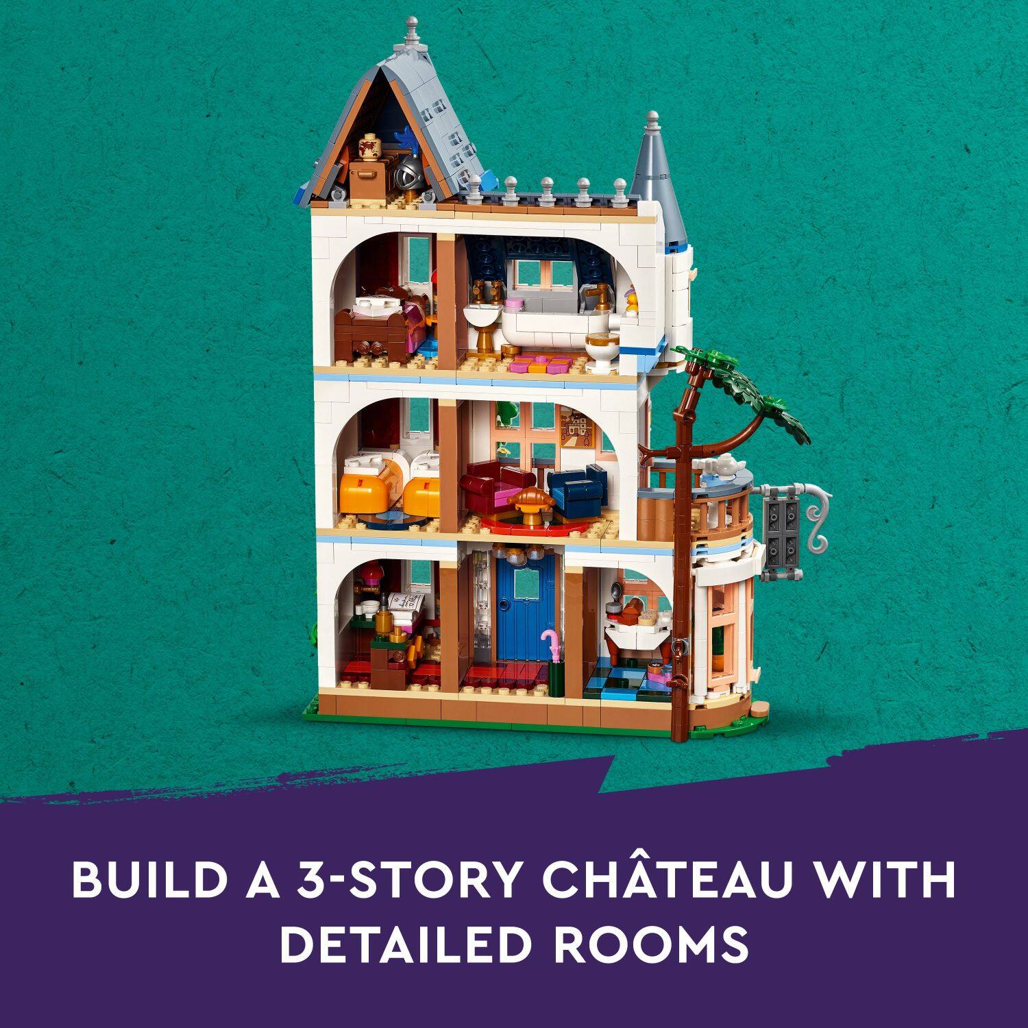 BUILD A 3-STORY CHATEAU WITH DETAILED ROOMS