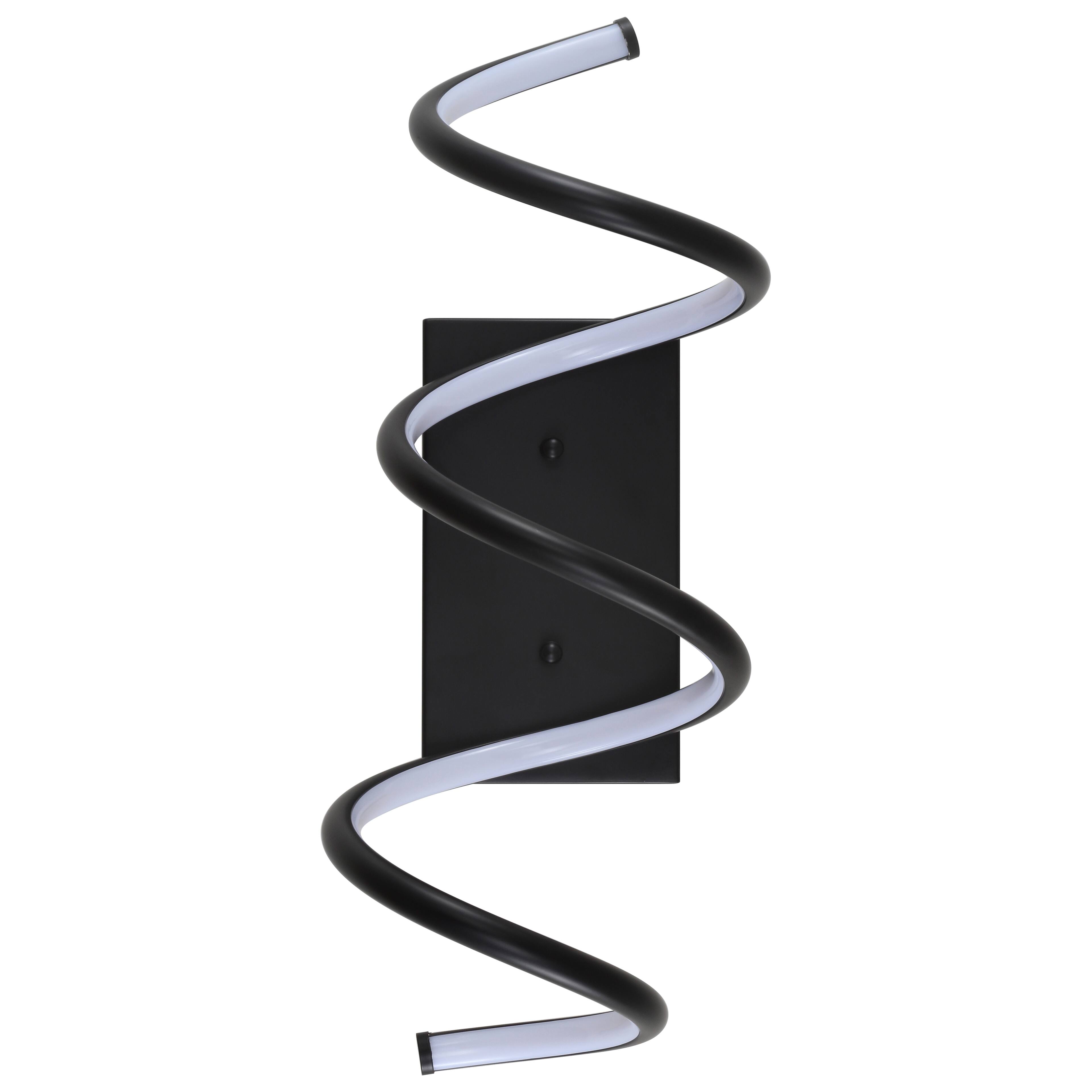 Alt View 5. Jonathan Y - Scribble 7" Modern Metal Integrated LED Vanity Light Sconce, Black - Black.
