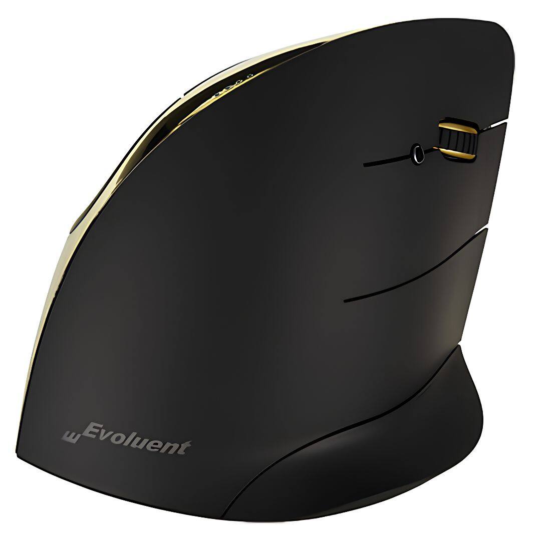 Left. Evoluent - Evoluent VerticalMouse C Wired Ergonomic Mouse for Right Hand - USB - Black and Gold.