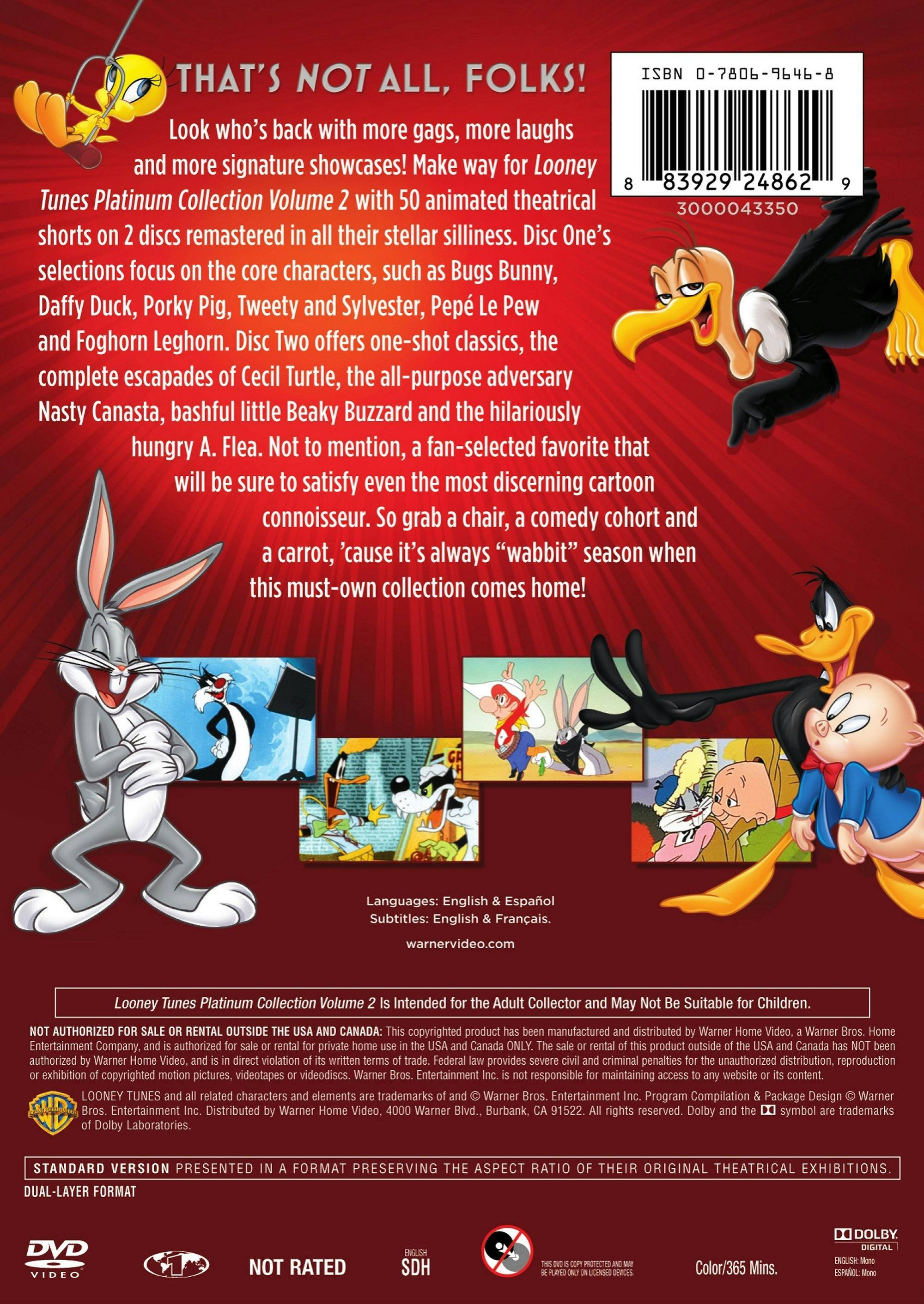 Back. Looney Tunes Platinum Collection: Volume 2 [DVD].