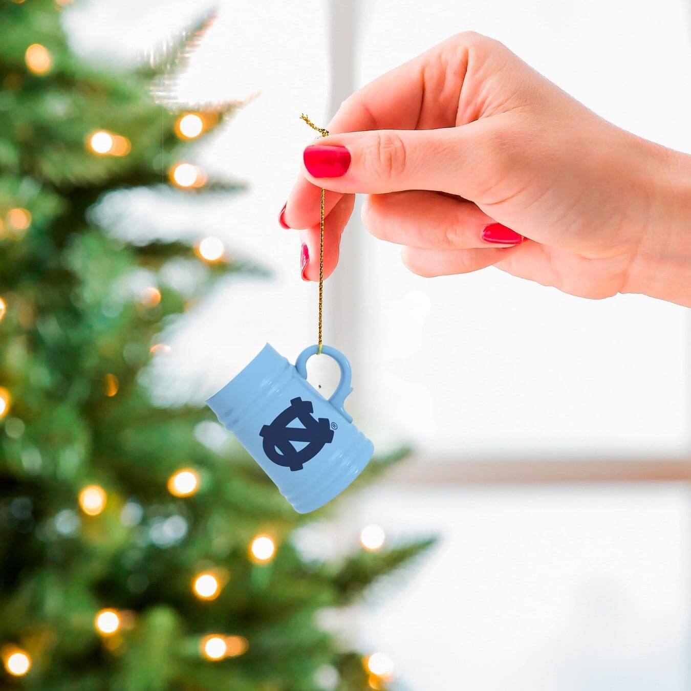 Alt View 2. Evergreen Enterprises - North Carolina Tar Heels Two-Pack 3" Mini Stein Ornament Set - Multicolor.