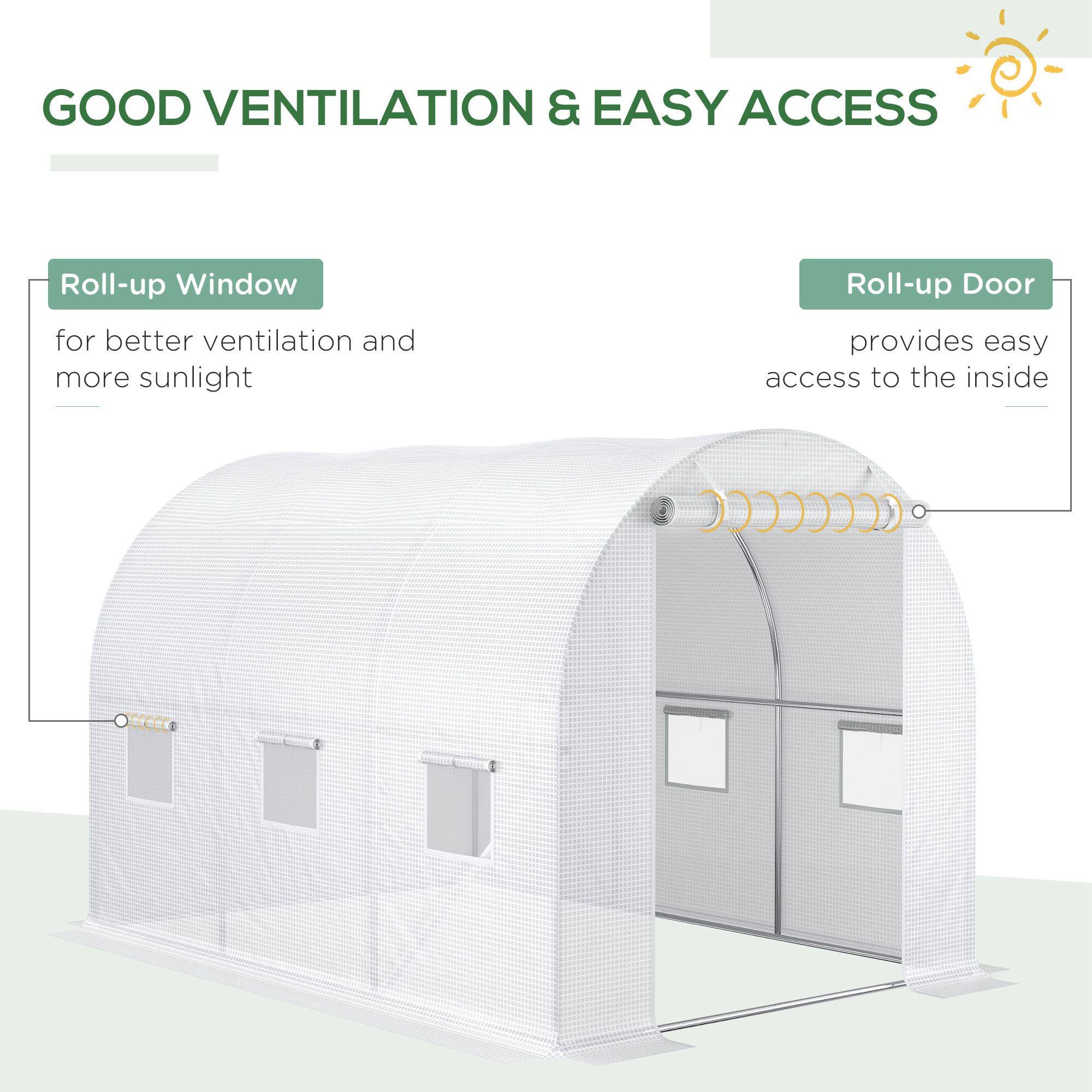GOOD VENTILATION & EASY ACCESS

Roll-up Window  
for better ventilation and more sunlight

Roll-up Door  
provides easy access to the inside