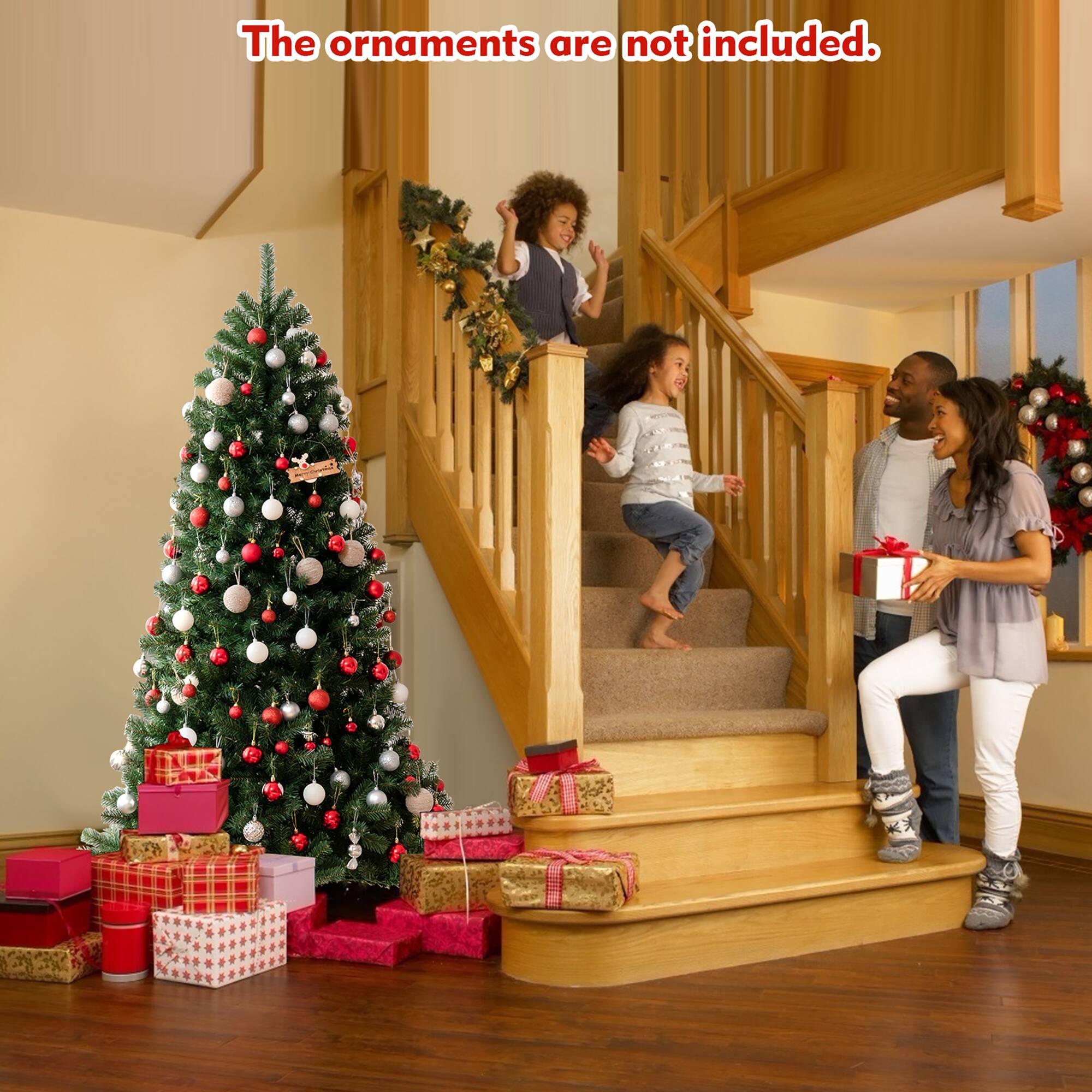 The ornaments are not included.