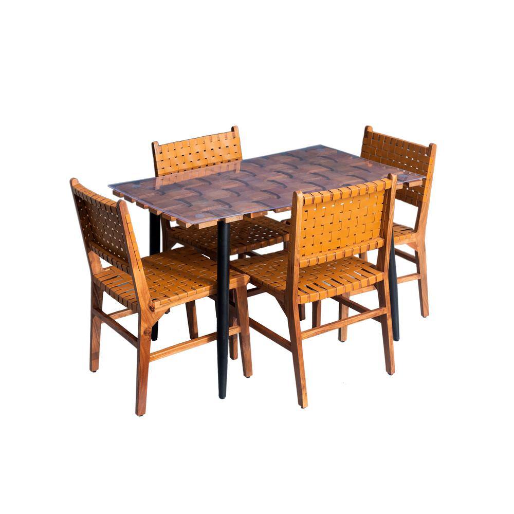 Alt View 2. Carolina Chair & Table - Waverly Dining Table - Honey Gold/Black - Gold.