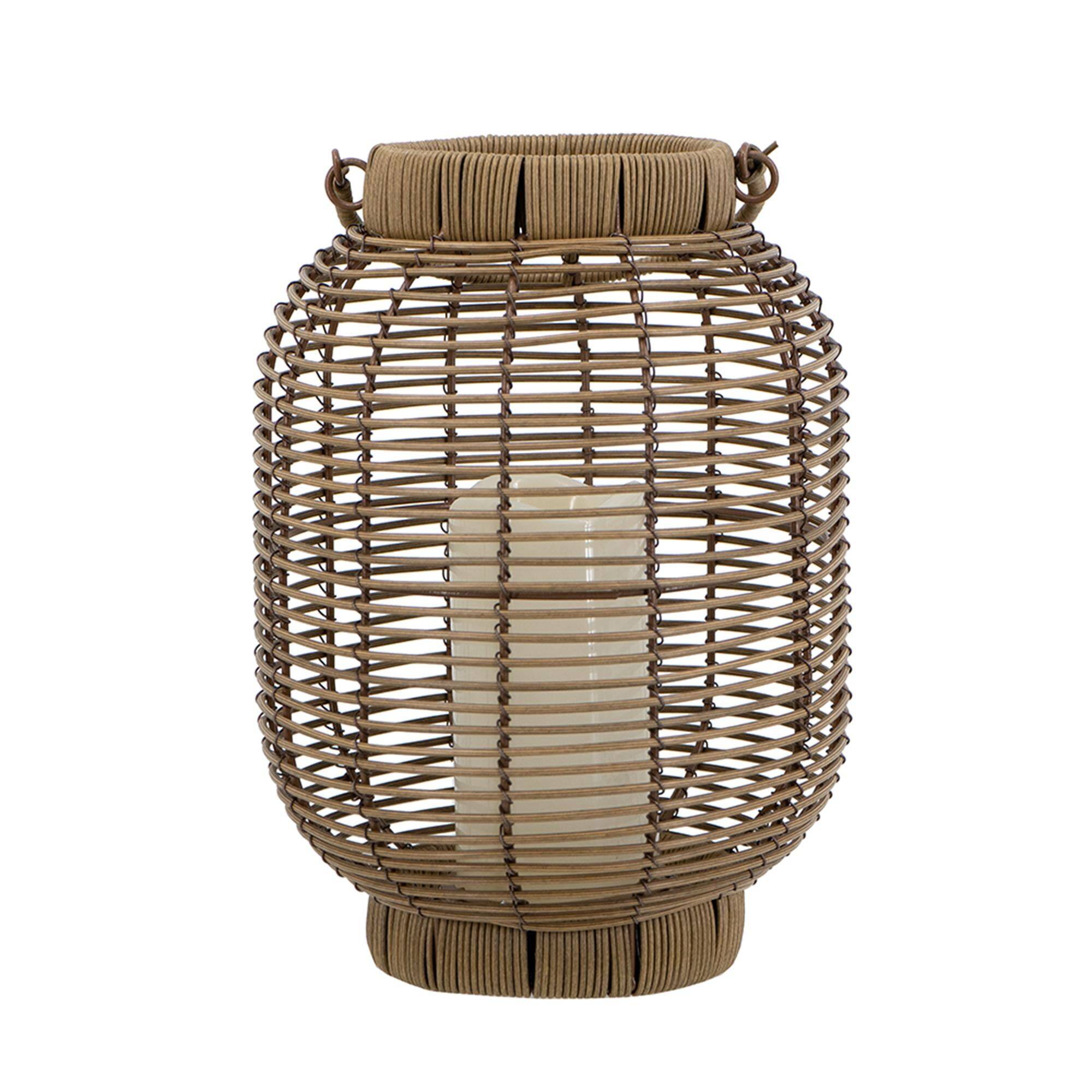 Boyel Living - Brown Poly Rattan Lantern with White LED Candle price history on PriceWatchPro