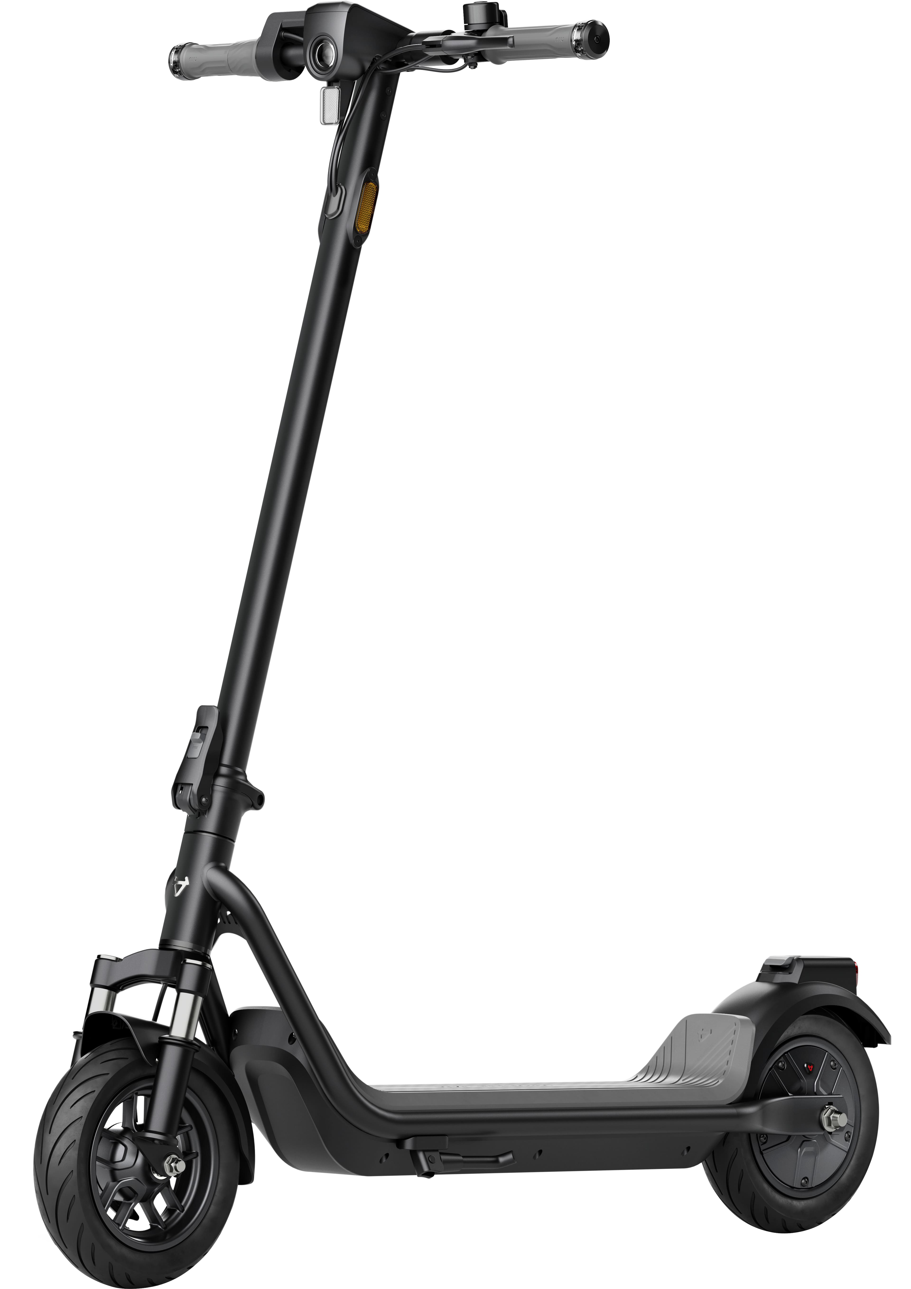 NIU - KQi 100F Foldable Electric Kick Scooter w/ 15.5 mi Max operating Range & 17.4 mph Max Speed - White - Front_Zoom