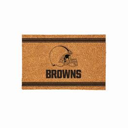 Evergreen Enterprises - Cleveland Browns 24" x 36" Outdoor Monochrome Team Logo Coir Mat - Brown