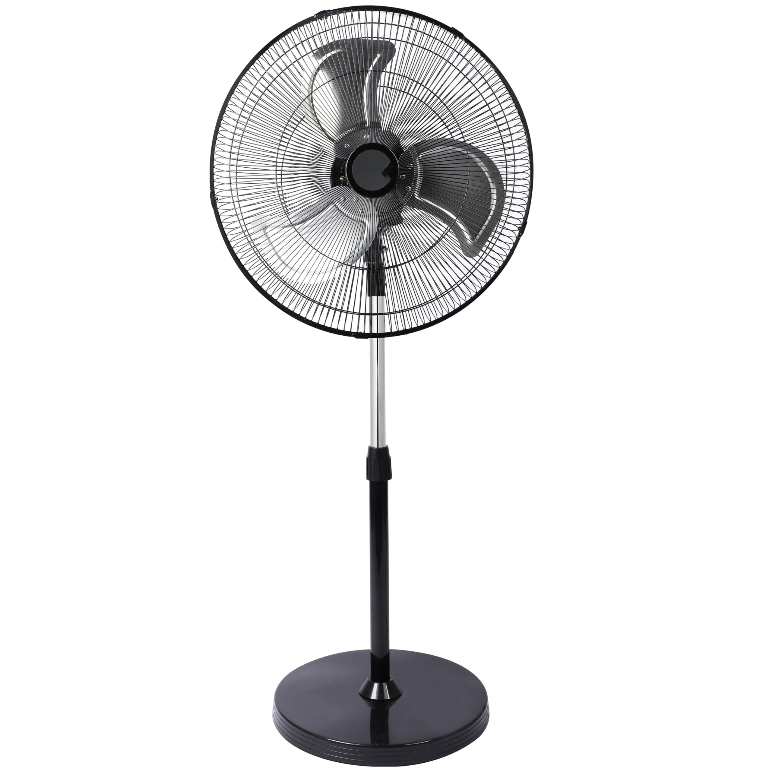 Front. GlowWise - Industrial 18" High Velocity Fan 3100CFM, 3-Speed Oscillating Pedestal Fan for Warehouse, Workshop, Office.