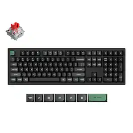 Keychron - K10 Ultra 8K Full-Size Wireless RGB Mechanical Keyboard with Apex Red Switch, Knob and ZMK and Built-in AI Launcher - Black