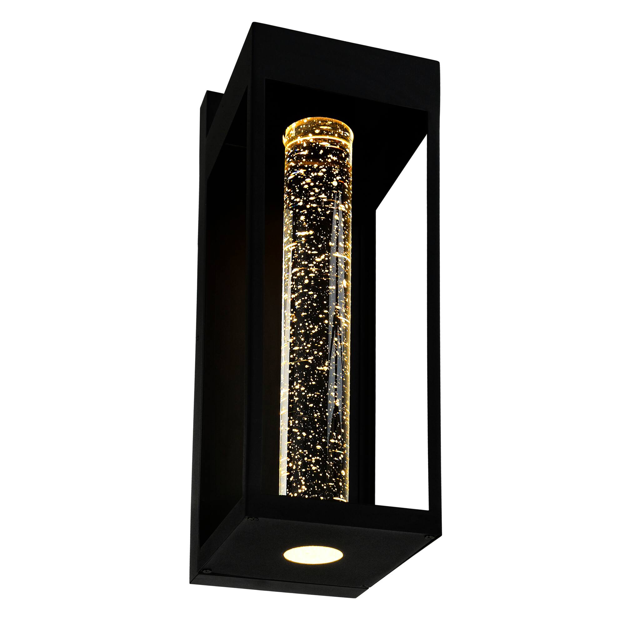 Alt View 1. CWI Lighting - Rochester LED Integrated Black Outdoor Wall Light - Black.