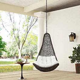 Abate Outdoor Patio Swing Chair Without Stand by Modway - Gray White