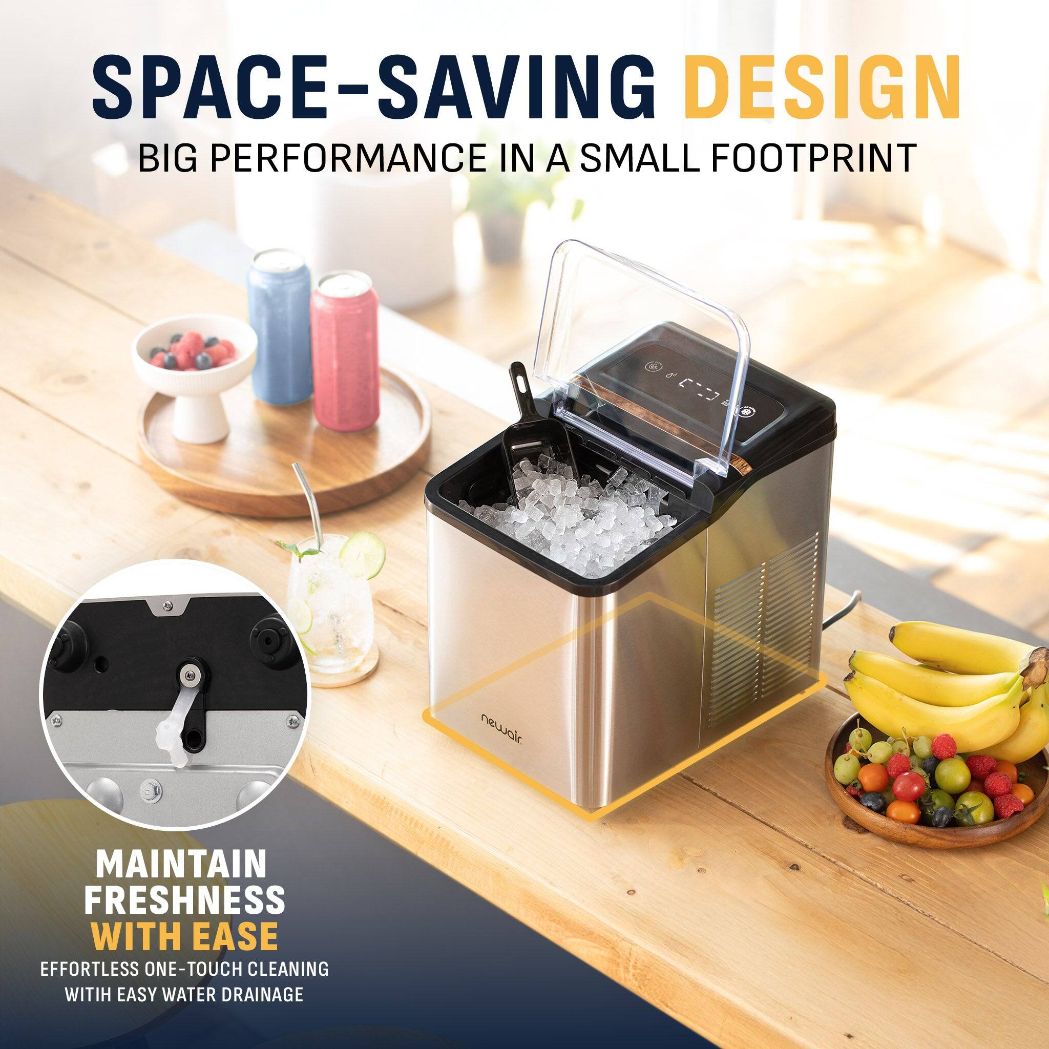 SPACE-SAVING DESIGN  
BIG PERFORMANCE IN A SMALL FOOTPRINT  

MAINTAIN FRESHNESS WITH EASE  
EFFORTLESS ONE-TOUCH CLEANING WITH EASY WATER DRAINAGE