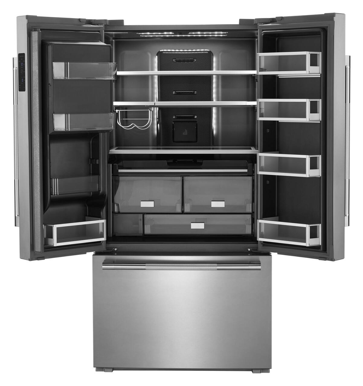 Alt View 1. JennAir - RISE 23.8 Cu. Ft. French Door Counter-Depth Refrigerator - Stainless steel.