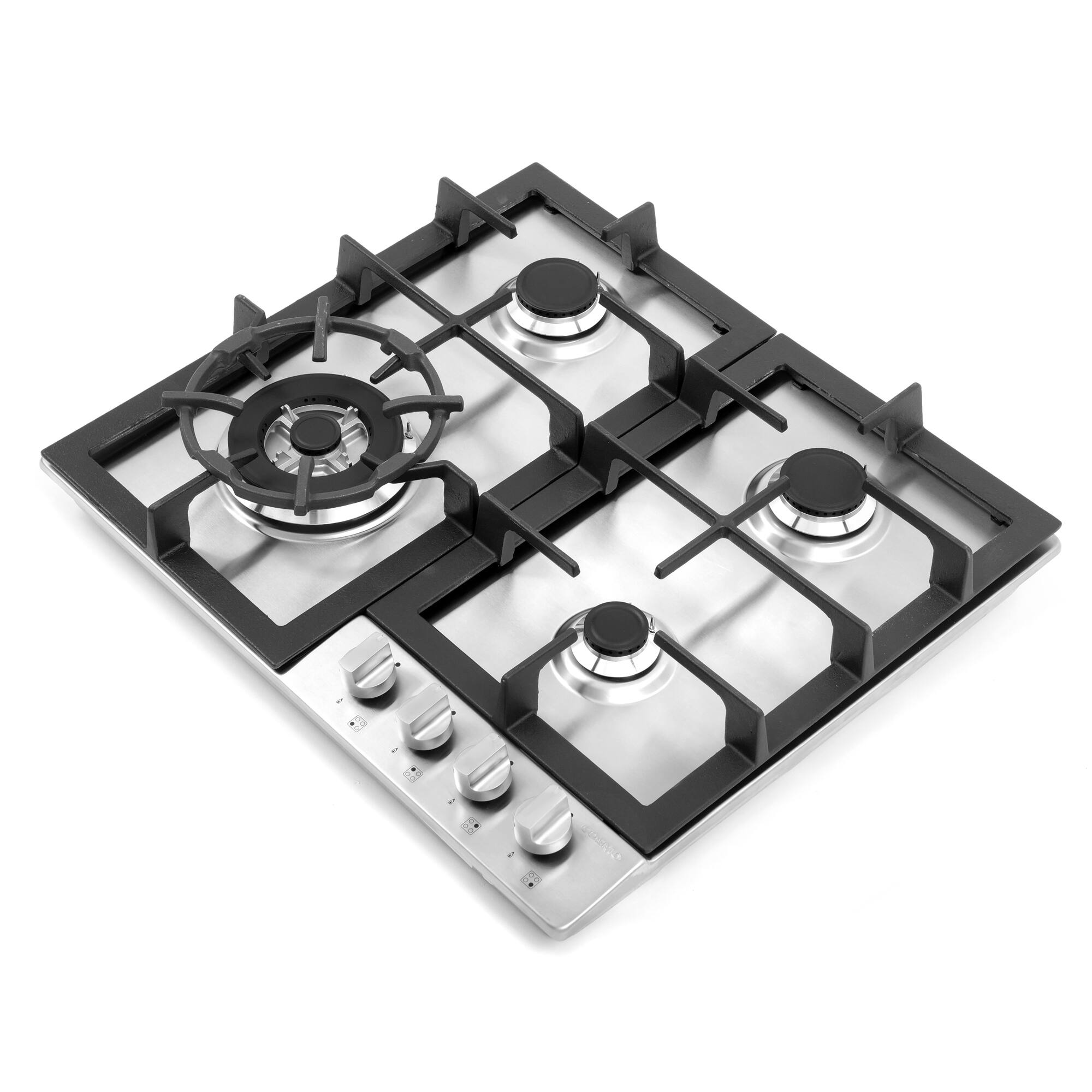 Alt View 1. COSMO - COS-640STX-E 24 in. Gas Cooktop in Stainless Steel with 4 Sealed Burners - Stainless Steel.