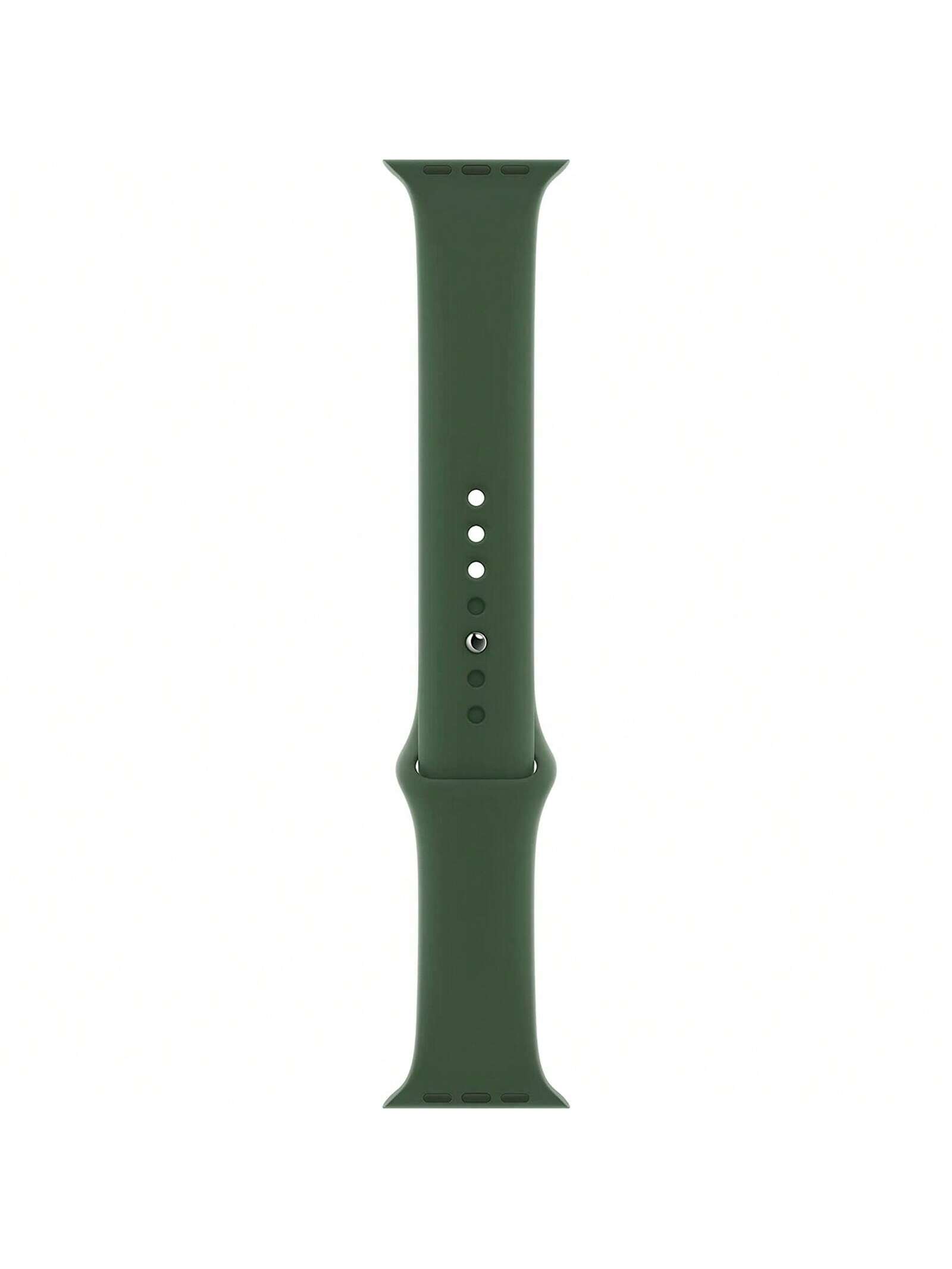 Front. Apple - Watch Solo Loop 45mm - Size 12 - Green.