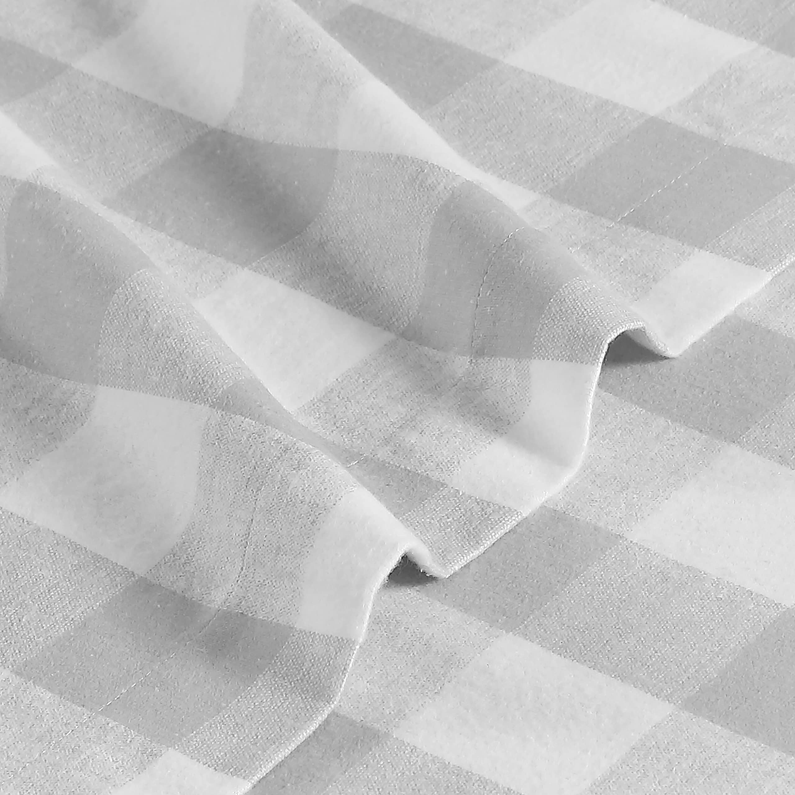 Alt View 3. Skar Audio - - Sheets Cotton Flannel Bedding Set Brushed For Extra Softness Cozy Home Decor lakehouse Plaid Twin 100 Cotton - Lakehouse Plaid Grey/White Queen.