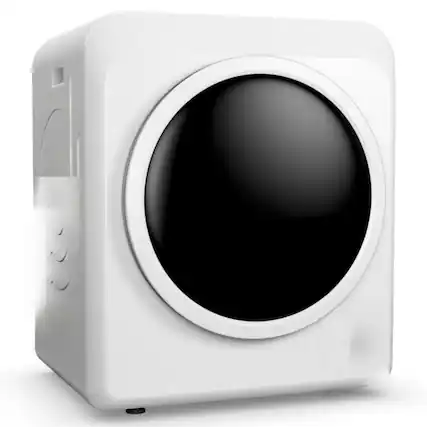 Front. SKONYON - 1700W Portable Electric Tumble Dryer with Steel Drum for Apartments - White.