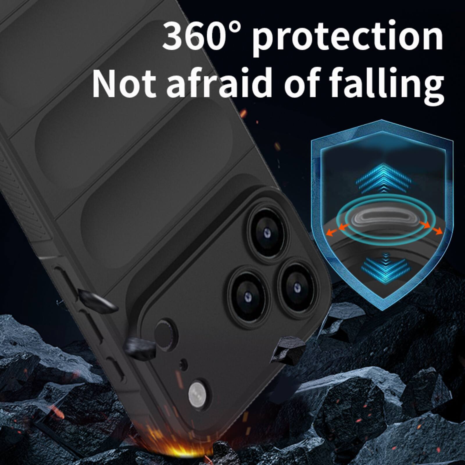 UUCOVER Shockproof Wave Pattern Case for Apple iPhone 18 Pro Max, Skin ...